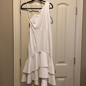 White midi cocktail dress